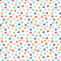 Colorful Animal Paw Prints