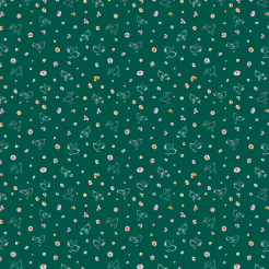 Abstract Bird And Flowers