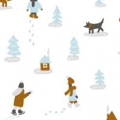 Playing In The Snow And Skiing