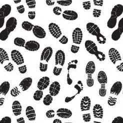 Sports Shoe Prints And Footpri