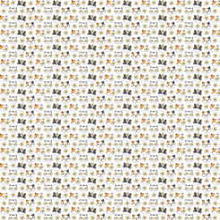 Smiley Cat With Flowers