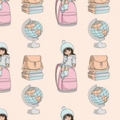 Little Girl Learns Knowledge