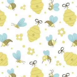 Honeycomb And Bees