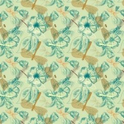 Flowers And Dragonflies