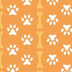 Straight Line Dog Footprint Bo