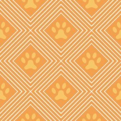 Diamond Frame Dog Footprints