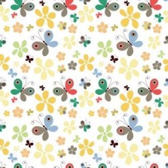 Summer Colorful Floral Butterf