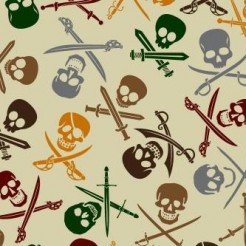 Colorful Pirate Skull