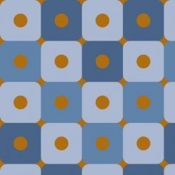 Orange Polka Dot Square