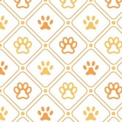 Checkered Dog Footprints