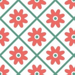 Flowers In Grid