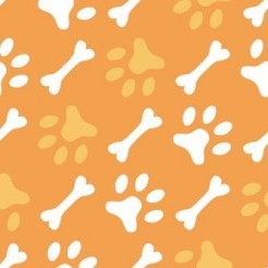Bicolor Dog Footprint Bones