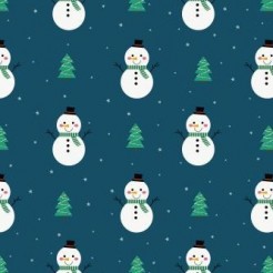 Green Scarf Snowman