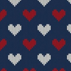 Valentine's Day Heart Knit