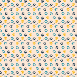 Colored Dog Paw Prints