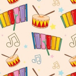 Xylophone And Colorful Drums