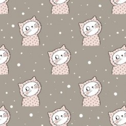 Dot Hooded Winking Cat