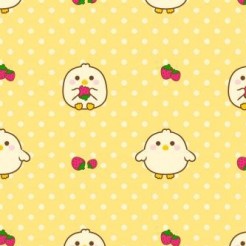 Little Chick Eats Strawberry
