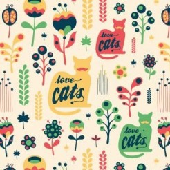 Playful Bearded Colorful Cat