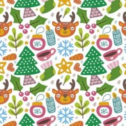 Cute Reindeer Celebrating Chri