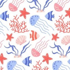 Bright Coral Jellyfish Fish