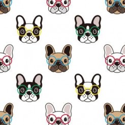 Playful Glasses Bulldog