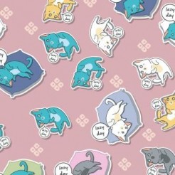 Lazy Kitten Lying In Bed