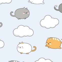 Playful Kitten On The Cloud