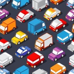 Crowded Cars On The Road