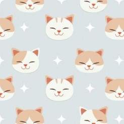 Big-headed Cat With Squinting 