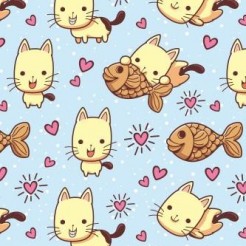 Kitten Loves To Eat Snapper