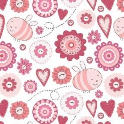 Fantasy Plaid Bee Flower