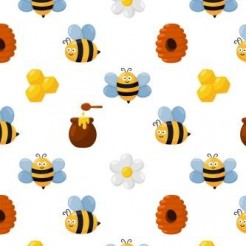 Industrious Bees Collecting Ne