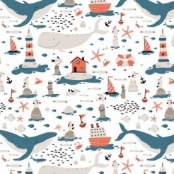 Huge Whale And Small Fish