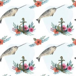 Cute Swordfish And Anchor