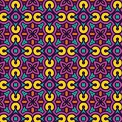 Stacked Geometric Damask