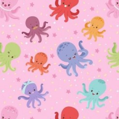 Colorful And Cute Octopus