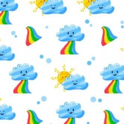 Sun Clouds Rainbow
