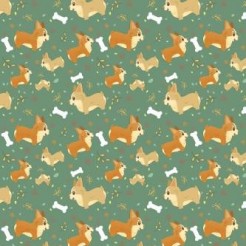 Corgi Chasing Dog Bone