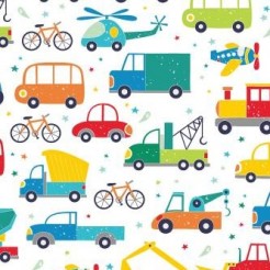 Colorful Land And Sea Transpor