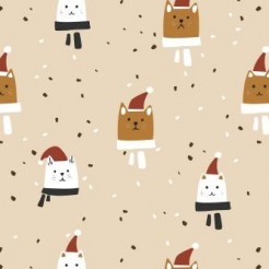 Sad Cat In Santa Hat