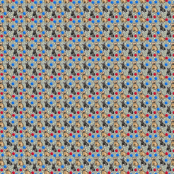 Hand Drawn Two Color Bulldog