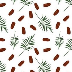 Palm Leaves And Coffee Beans