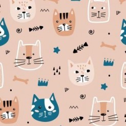 Playful Cat Fish Bones