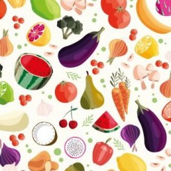 Watercolor Depiction Of Fruits