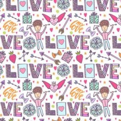 Cartoon Love And Peace