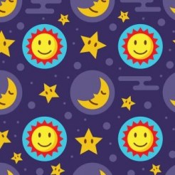 Big Eyes Sun Stars Moon