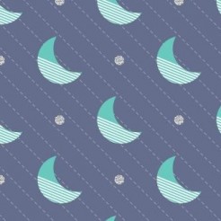 Diagonal Striped Crescent Moon