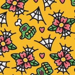 Doodle Flowers And Spider Webs