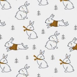 Lively Little White Rabbit